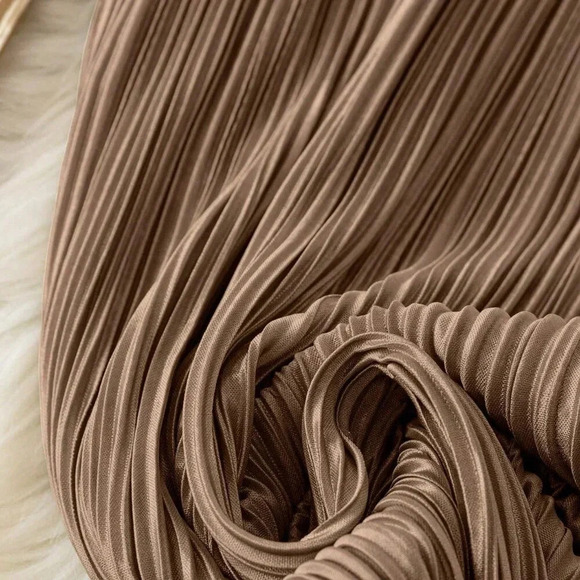 Brown Casual Women's Loose Pants - Picture 5 of 5